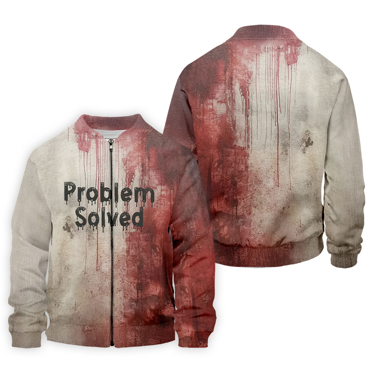 Bloody Problem Solved Men's Golf Shirts, Halloween Golf Shirt, Halloween Theme Shirts, Fun Golf Shirts For Mens