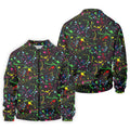 Neon Paint Splatter Pattern Hawaiian Golf Shirt, Golf Shirts For Men, Polo Shirts For Men