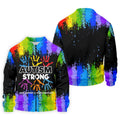 Autism Strong Rainbow Paint Splatter Golf Tops For Men, Autism Awareness Colors Golf Shirts For Men