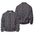 Funny Golf Bourbon Cigar Pattern Polo Shirt, Golf Polo Shirts For Men, Mens Golf Apparel