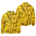 Realistic Banana Print Hawaiian Golf Shirt, Polo Shirts For Men, Mens Golf Apparel