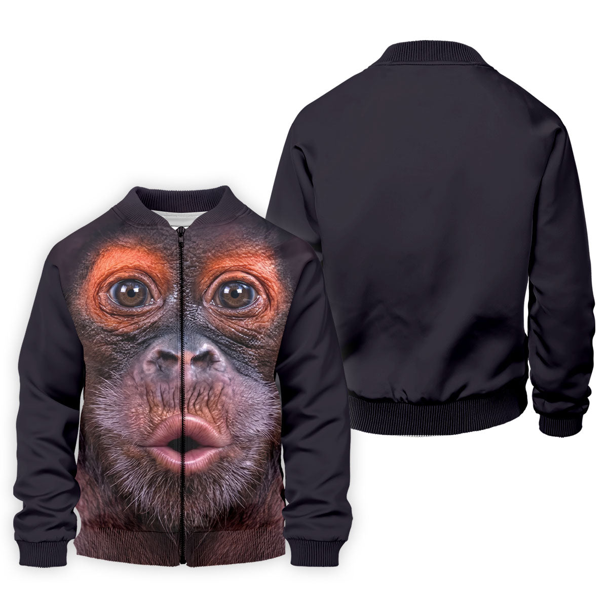 Funny Monkey Face Closeup Print Hawaiian Golf Polo, Golf Tops For Men, Golfing Apparel
