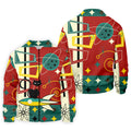 Geometric Abstraction Atomic Cat Hawaiian Golf Shirt, Retro Golf Shirt, Polo Shirts For Men