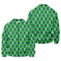 Lucky Four Leaf Clover Golf Ball Pattern Argyle Pattern St Patrick's Day Golf Shirt, Polo Shirts For Men