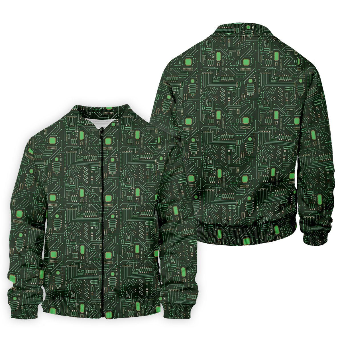 Computer Circuit Board Hawaiian Golf Shirt, Coder Gift Men's Golf Shirt, Polo Shirts For Men