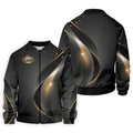 Australian Coat Of Arms Black And Gold Gradient Golf Tops For Men, Polo Shirts For Men