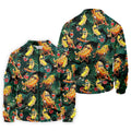 Funny Hot Dog Banana Tropical Hawaiian Golf Shirt, Mens Golf Polo, Printed Golf Shirts