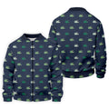 Navy Crocodile Pattern Golf Shirt, Mens Polo Shirt, Golf Shirts For Men, Performance Golf Shirt