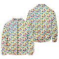 Autism Awareness Jigsaw Puzzle Pieces Rainbow Paint Splatter Men's Golf Shirt, Polo Shirts For Men