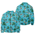 Tropical Alligators on Island Beaches Design Hawaiian Golf Polo, Golf Tops For Men, Golfing Apparel