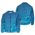 Rain Drops Blue Golf Shirt, Golf Tops For Men, Golf Shirts For Men, Polo Shirts For Men