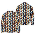 Retro Alien Head Pattern Golf Shirt, Men’s Golf Shirt, Golf Polo Shirts For Men