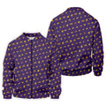 Purple Gravestone Bat Halloween Pattern Polo Shirt, Golf Shirts For Men, Mens Polo Shirts