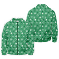 Leprechaun Hat Shamrock Beer Seamless Pattern St. Patrick’s Day Golf Shirt, Polo Shirts For Men, Golf Shirts For Men