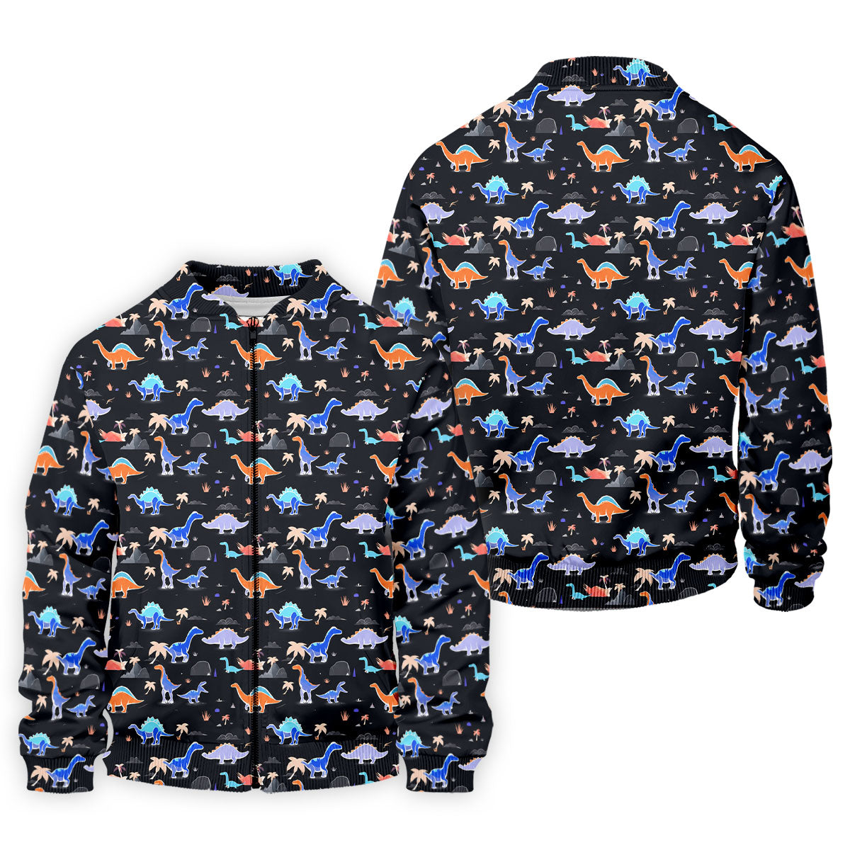 Colorful Dinosaur Hawaiian Golf Shirt, Cute Golf Outfit, Men's Golf Shirt, Polo Shirts For Men