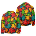 Vibrant Maple Leaf Autumn Forest Hawaiian Golf Polo, Golf Tops For Men, Golfing Apparel