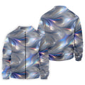 Silver Marble Golf Shirt, Futuristic Holographic Wave Pattern, Golf Shirt For Men