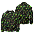 Mushroom And Skull Neon Pattern Hawaiian Golf Shirt, Men's Funny Golf Shirts