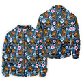 Tropical Bigfoot Burger Party Pattern Hawaiian Golf Polo, Golf Tops For Men, Golfing Apparel