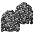 Dark Grim Reaper Skull Pattern Golf Polo Shirt, Mens Golf Polo, Golf Apparel For Men