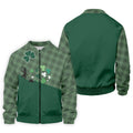 Green Checkered Leprechaun Shamrock St Patrick's Day Golf Shirt, Performance Golf Shirt, Polo Shirts For Men
