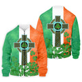 Celtic Cross Knotwork St Patrick's Day Shamrock Golf Shirt, Men's Golf Polo Shirts, Golf Shirts For Men