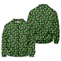 St Patrick's Day Beer Golf Ball Pattern Shamrock Golf Shirt, Polo Shirts For Men, Golf Shirts For Men