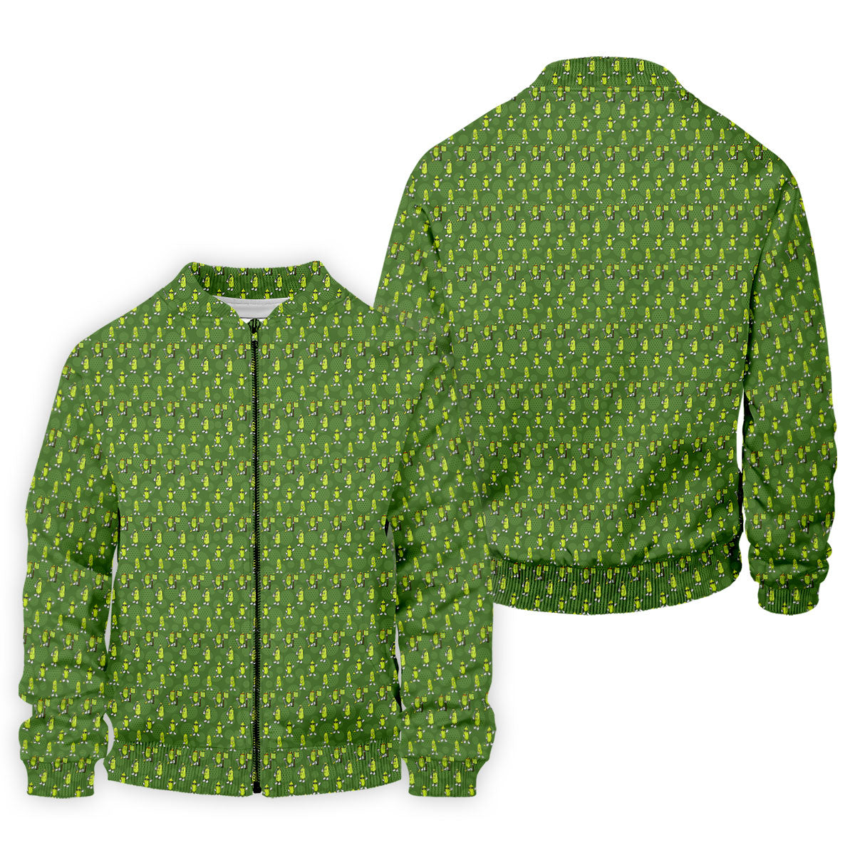 Funny Hole In One Pickle Golf Pattern Polo Shirt, Golf Shirts For Men, Mens Golf Apparel