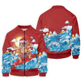 Men's Funny Santa Surfing Men's Golf Polo, Christmas Golf Shirt, Golf Apparel For Men