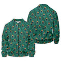 Peacock Feather Pattern Hawaiian Golf Shirt, Hawaiian Golf Shirt, Mens Golf Shirts, Golf Apparel For Men