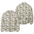 Floral Golf Club Pattern White Hawaiian Golf Shirt, Men's Golf Shirt, Golf Apparel For Men