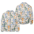 Beach Disc Golf Basket Pattern Polo Shirt, Hawaiian Golf Shirt, Golf Polo Shirts For Men