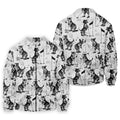 Vintage Golfing Dogs Pattern Golf Polo Shirt, Mens Golf Shirts, Golf Apparel For Men