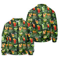 Tropical Cocktail Coconut And Palm Leaf Golf Polo, Hawaiian Golf Shirt, Mens Golf Apparel
