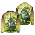 Happy St Patrick's Day Shamrock Gnome Golf And Beer Polo Shirts For Men, Golf Shirts For Men