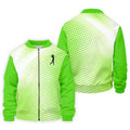 Green White Gradient Polka Dot Golf Shirt, Polo Shirts For Men, Golf Shirts For Men