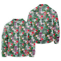 Tropical Disc Golf Basket Floral Polo Shirt, Hawaiian Golf Shirt, Golf Polo Shirts For Men