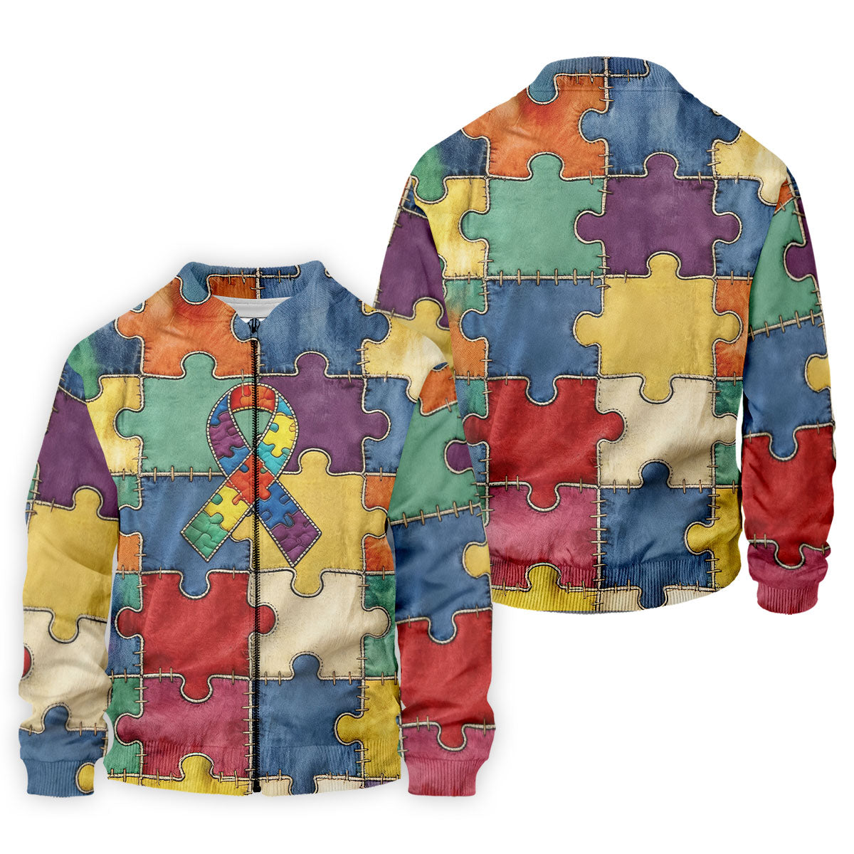Men's Autism Awareness Print Short Sleeves t-shirt, Autism Awareness Shirt, Autistic Gifts For Adults