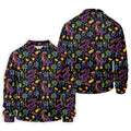 Neon Dinosaur Tropical Theme Hawaiian Golf Shirt, Polo Shirts For Men, Golfing Apparel