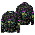 Back To 80's Neon Pattern Hawaiian Golf Shirt, Tropical Vibe Men's Funny Golf Shirts