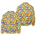 Watercolor Pineapple Tropical Pattern Design Hawaiian Golf Shirt, Golf Shirts For Men, Polo Shirts For Men