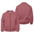 Christmas Golf Cart Pattern Red Men's Golf Tops, Christmas Golf Shirt, Polo Shirts For Men