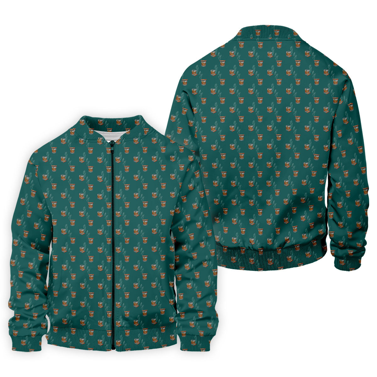 Smoke Whiskey Green Golf Shirt, Golf Whiskey Polo Shirts For Men, Golf Shirts For Men