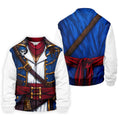 Caribbean Pirate Golf Shirt, Classic Buccaneer Captain Uniform, Golf Shirt For Men