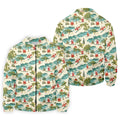 Christmas Santa Surfing Tropical Hawaiian Golf Shirt, Golf Shirts For Men, Printed Golf Shirts