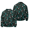 Skull Potion Halloween Pattern Polo Shirt, Printed Golf Shirts, Golf Apparel For Men
