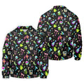 Neon Cocktail Party Pattern Design Hawaiian Golf Shirt, Golf Shirts For Men, Polo Shirts For Men