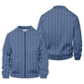 Blue Funny Middle Finger Golf Pattern Polo Shirt, Golf Polo Shirts For Men, Mens Golf Apparel