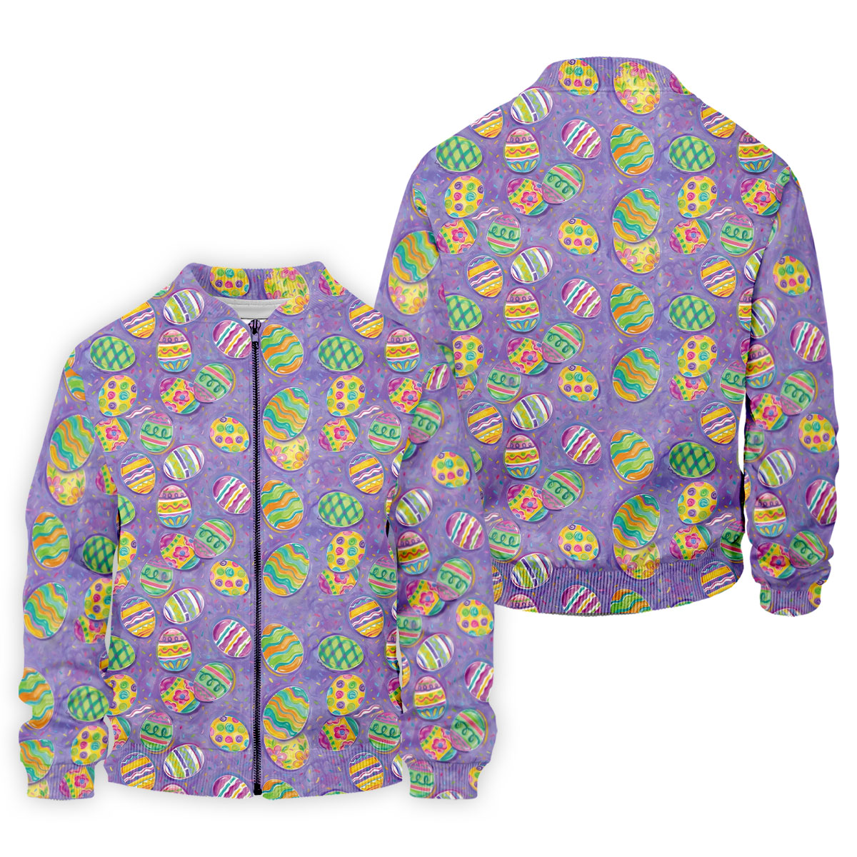 Colorful Painted Easter Eggs Golf Shirts For Men, Cute Golf Outfit, Polo Shirts For Men