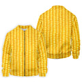 Realistic Sweet Corn Cob Print Design Hawaiian Golf Shirt, Golf Shirts For Men, Polo Shirts For Men